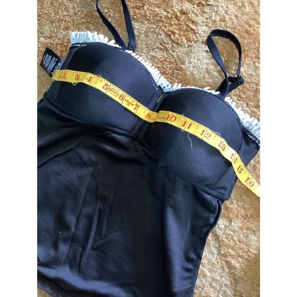 Catalina Black Tankini Top S 32/34B - Picture 5 of 6